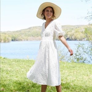 A New Day | White Short Sleeve Eyelet Dress